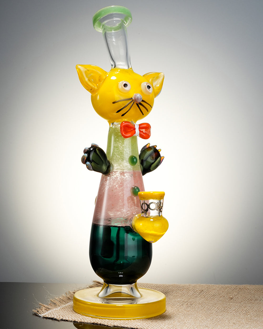 Lookah Bong 12" Cool Top Hat Cat Bong