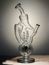 Lookah Bong 14" Drum Percs Spiral Recycle Bong
