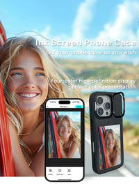 E-Ink Screen Phone Case for iPhone 15, 15 PRO, 15 PRO MAX