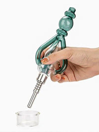 8" Recycler Glass Nectar Collector Kit with Titanium Tip