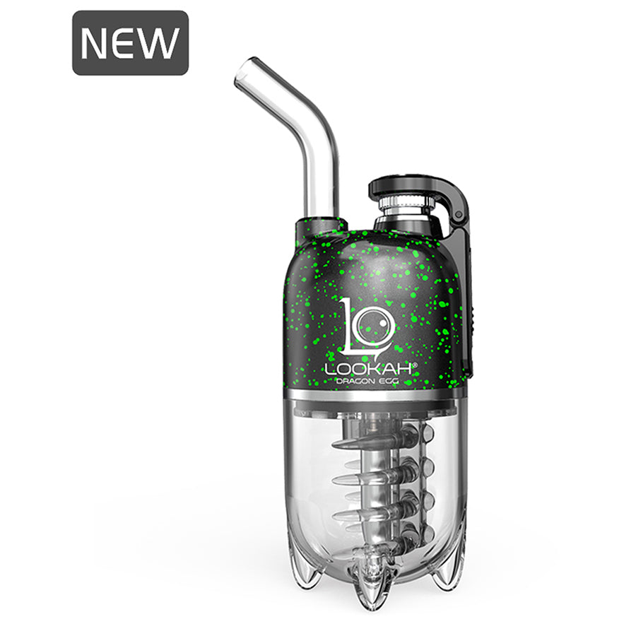 LOOKAH Dragon Egg E-Dab Rig - Black-Green Spatter