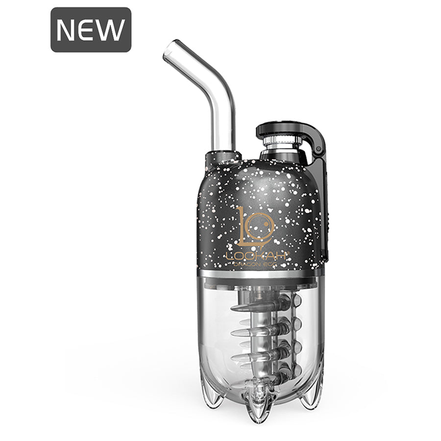 LOOKAH Dragon Egg E-Dab Rig - Black-Silver Spatter