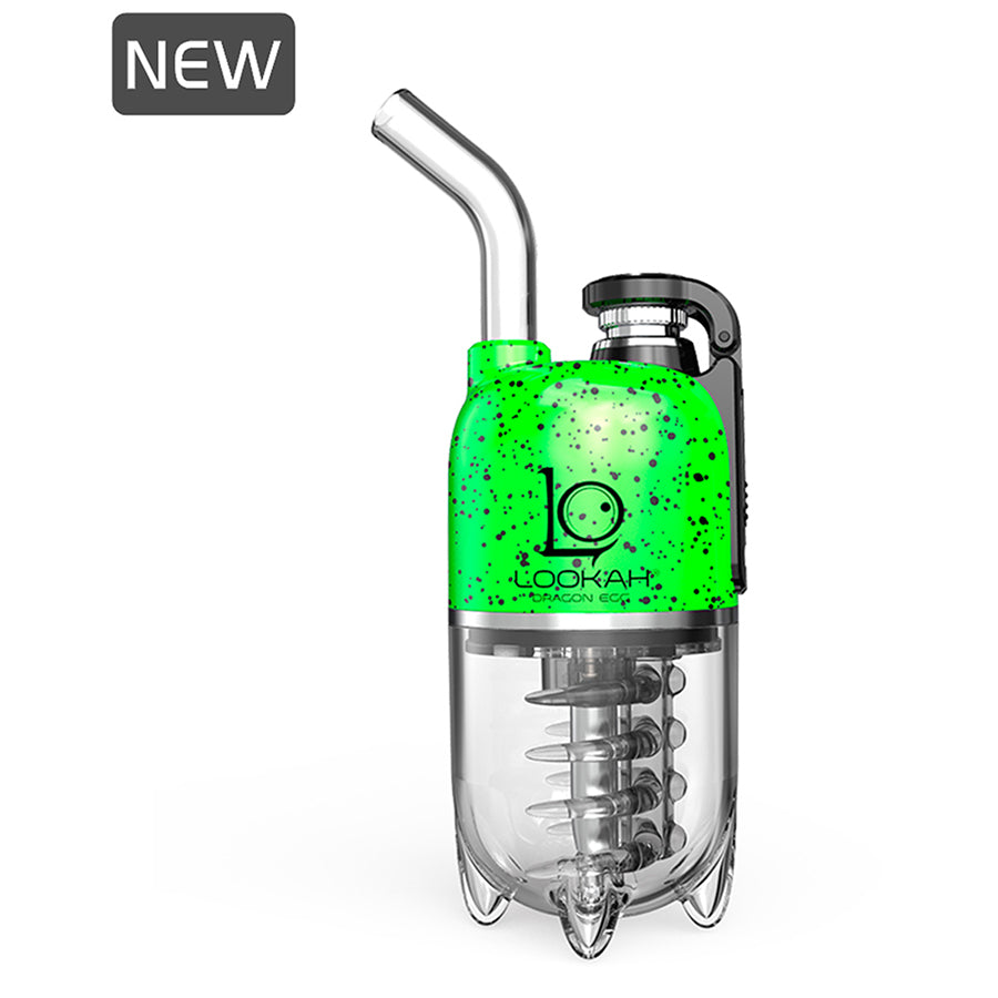 LOOKAH Dragon Egg E-Dab Rig - Green-Black Spatter
