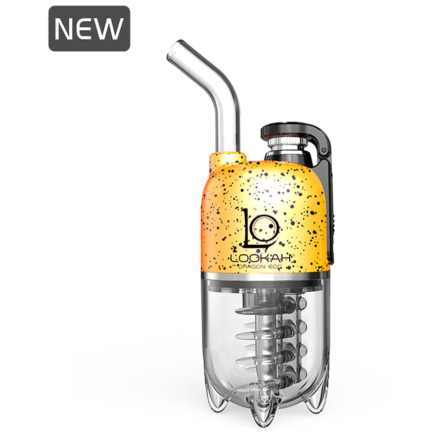LOOKAH Dragon Egg E-Dab Rig - Orange-Black Spatter