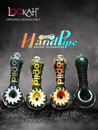 BIIGO Gear Sandblasted Glass Spoon Smoking Pipe