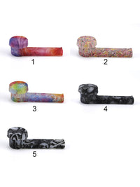 Luminous Silicone Hand Pipe with Glass Bowl and Lid