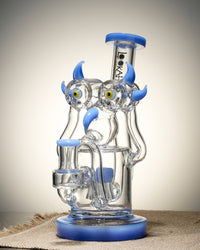 Lookah Bong 8" Recycler Monster Face Tree Percolator Glass Bong