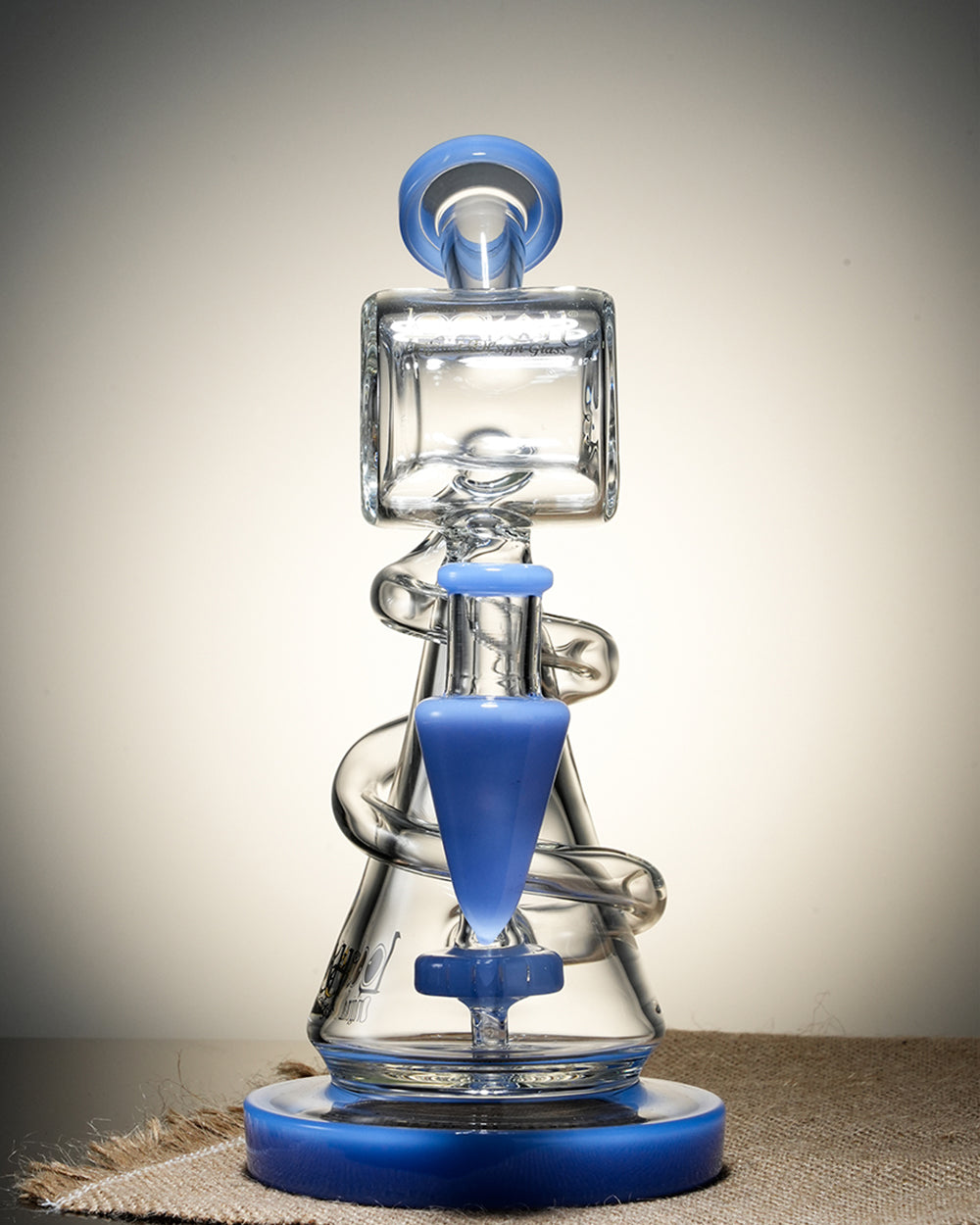 Lookah 9" Mini Recycler Spiral Beaker Bong