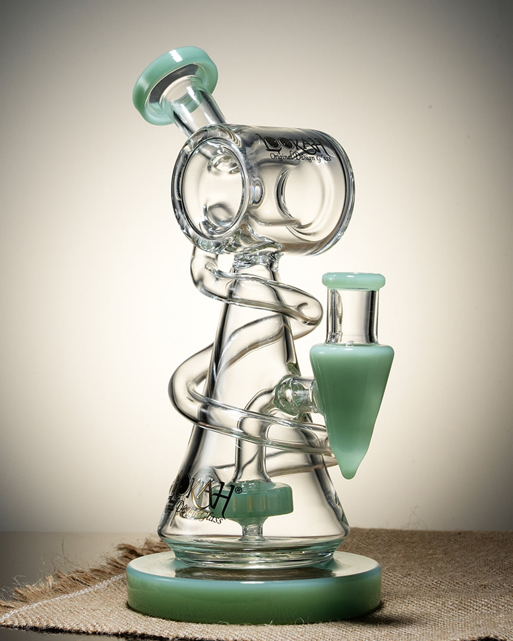 Lookah 9" Mini Recycler Spiral Beaker Bong