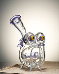 Lookah Rig 8" Mini Cute Inline Percolator Recycler Glass Dab Rig