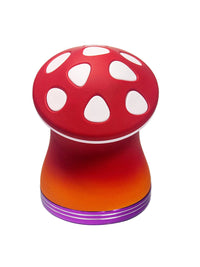 4 Piece Mushroom Zinc Alloy Herb Grinder with Kief Catcher