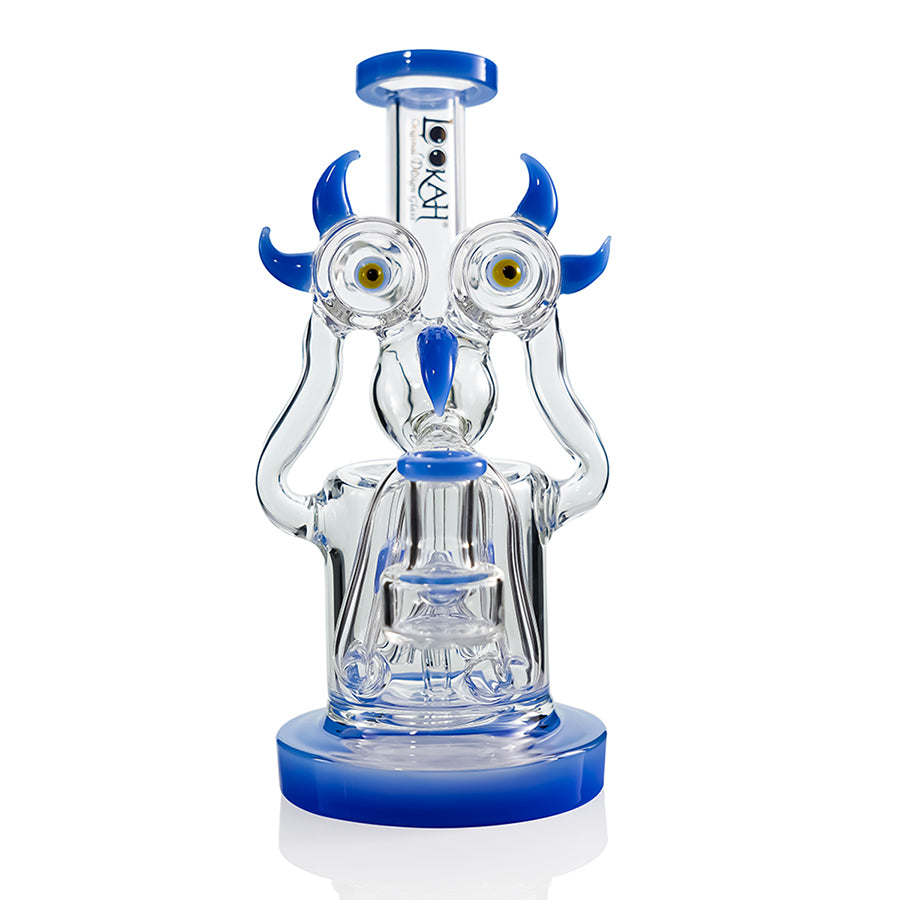 Lookah Bong 8" Recycler Monster Face Tree Percolator Glass Bong