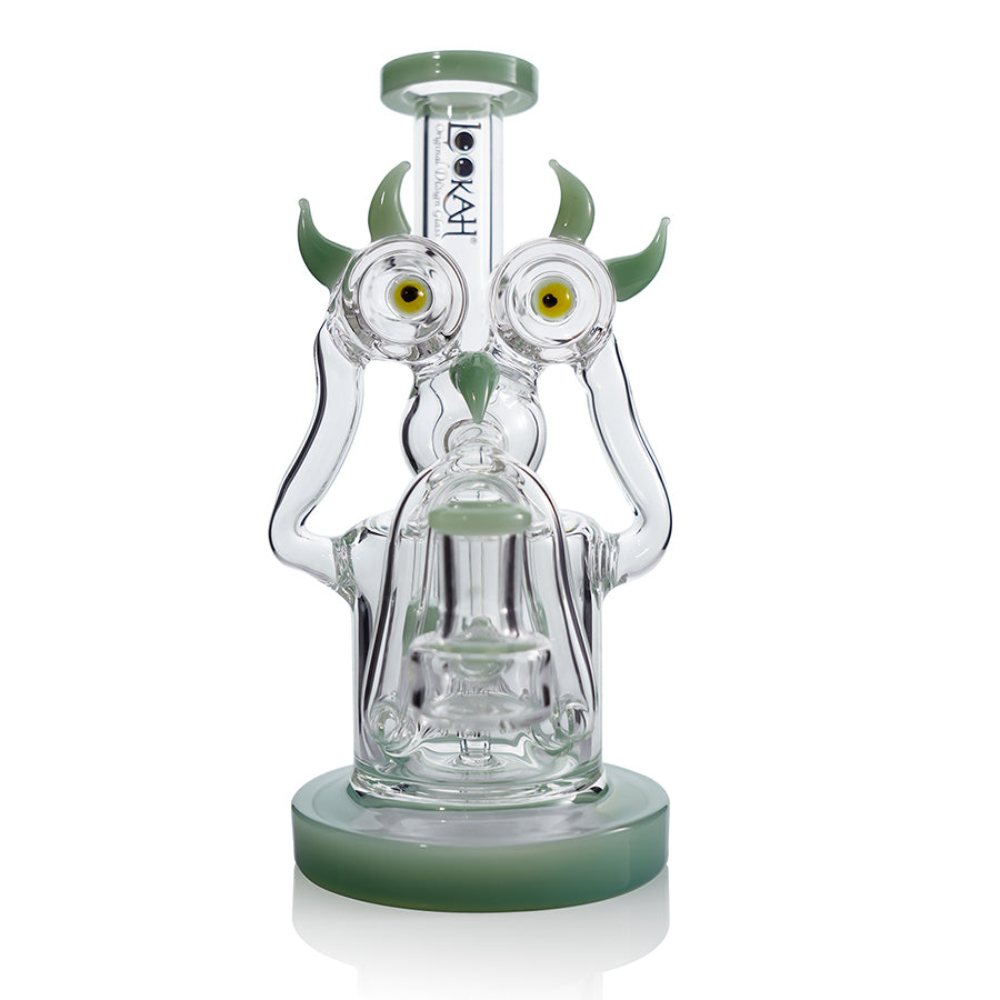 Lookah Bong 8" Recycler Monster Face Tree Percolator Glass Bong