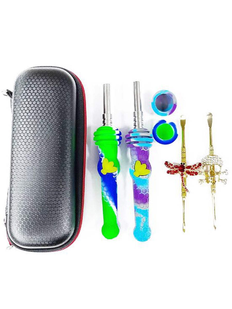 14mm 2PCS Silicone Nectar Collector and Dab Spoon Set