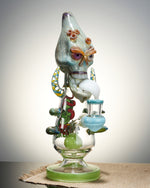 Lookah Rig 11" Cool Overlord Skull Glass Dab Rig