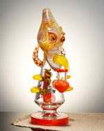 Lookah Rig 11" Cool Overlord Skull Glass Dab Rig