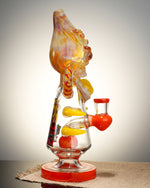 Lookah Rig 11" Cool Overlord Skull Glass Dab Rig