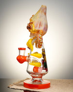 Lookah Rig 11" Cool Overlord Skull Glass Dab Rig