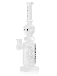 BIIGO Bong 14" Cute Skull Frosted Glass Bong