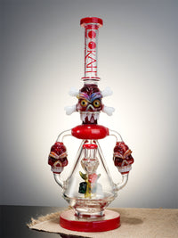 Lookah Bong 15" Skull Turbine Perc Recycler Bong