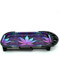 Large Square Cigarette Rolling Tray Set with Foldable Stand